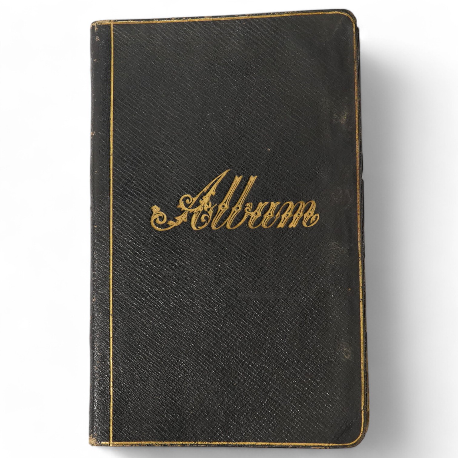 A leather autograph album of early 20th century famous English actors and actresses and two letters. Condition - poor to fair